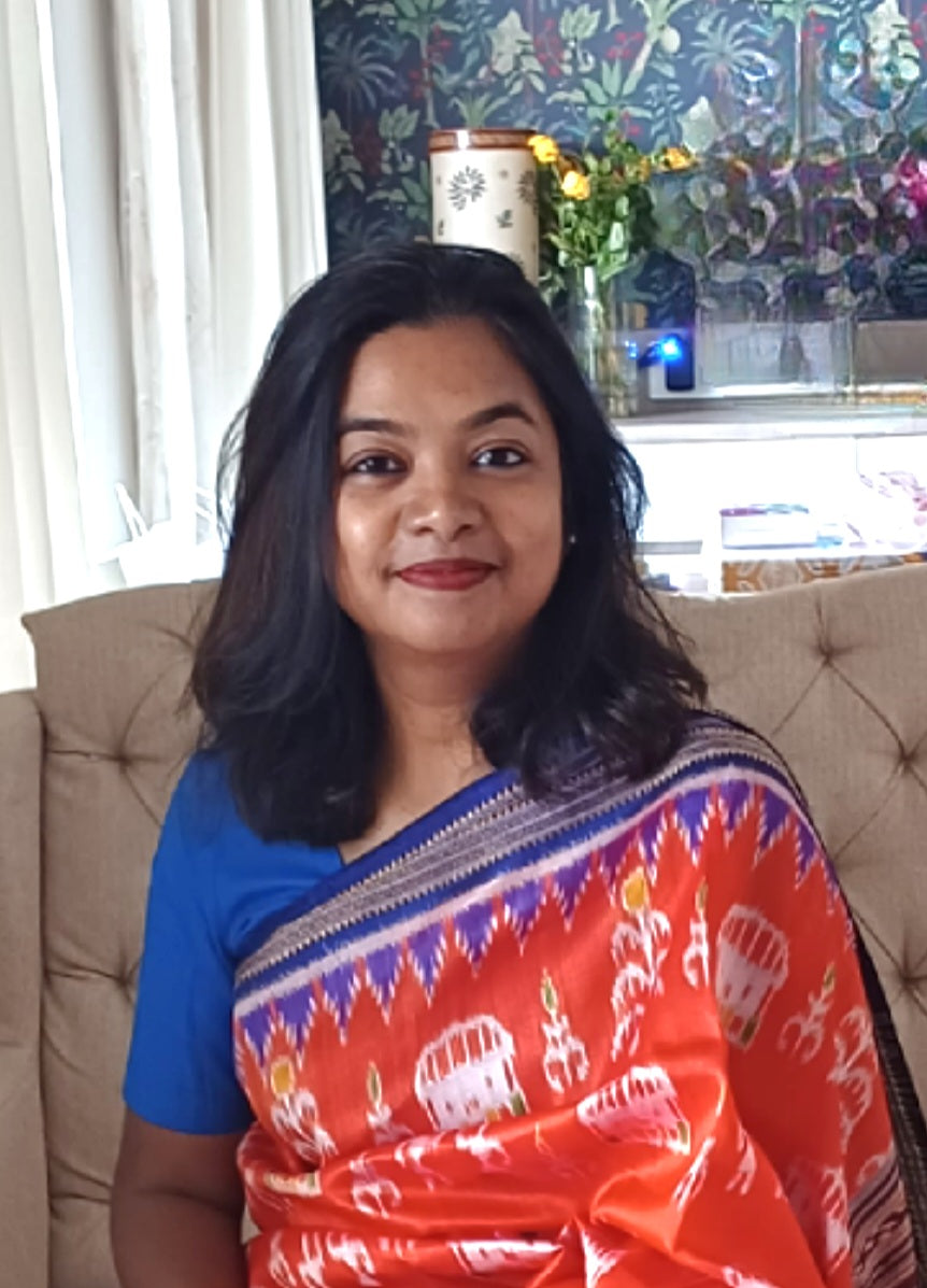 NUAPATNA TRIBAL WEAVE IKKAT SILK SAREE - ORANGE
