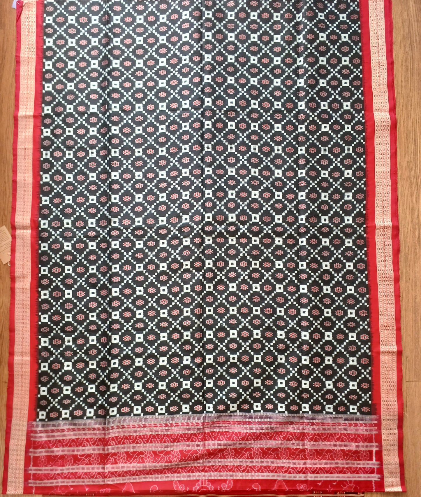PASAPALLI MULBERRY SILK SAREE - BLACK DESIGNER SAREE WITH BLOUSE
