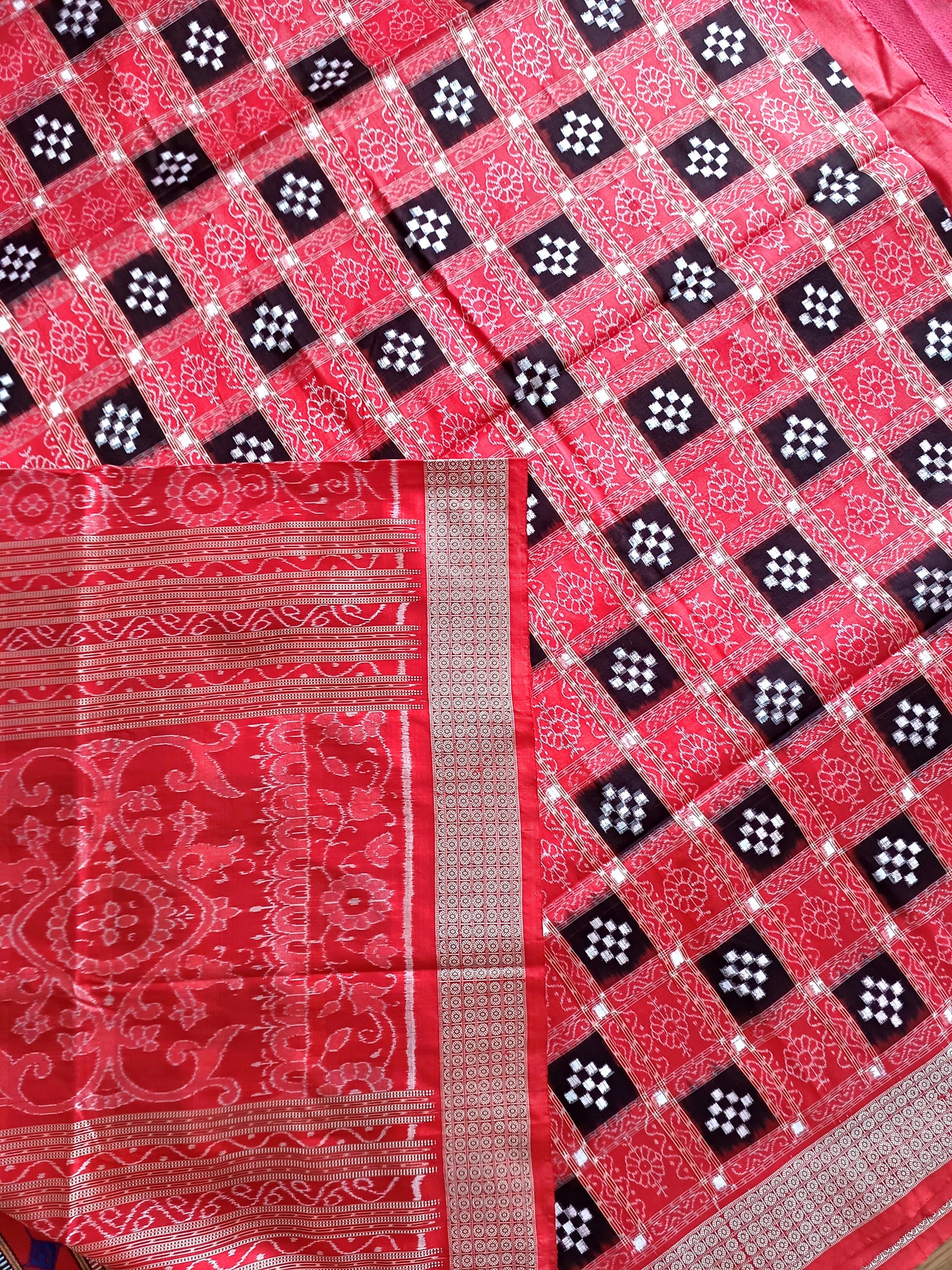 TRADITIONAL PASAPALLI MULBERRY SILK SAREE - RED