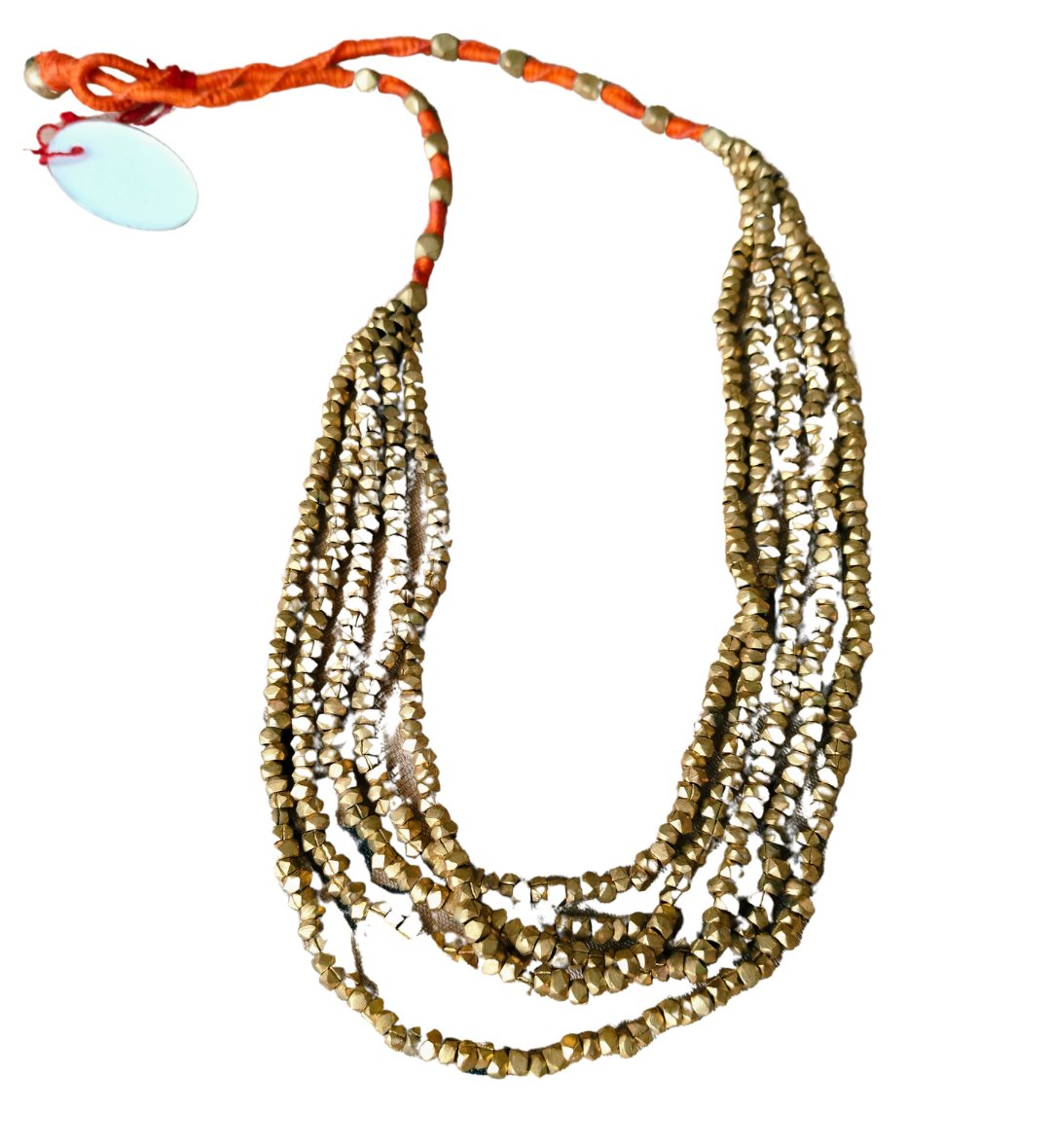 Advaita Handicrafts Ethnic Collection - Multi-Layered Brass Dhokra Necklace