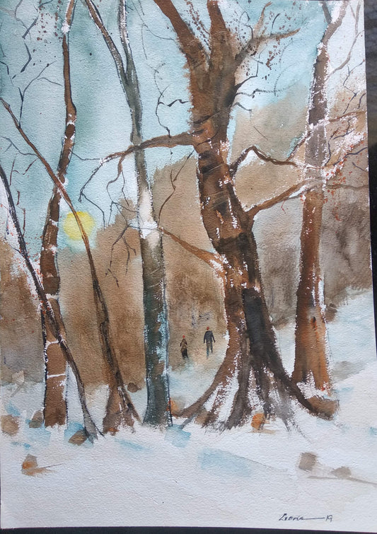 Deep Winter - Watercolor