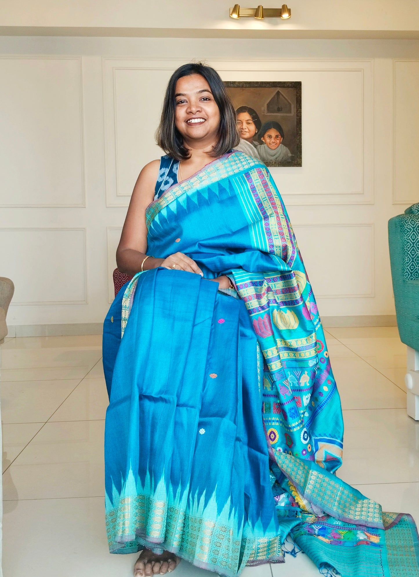 Special Gopalpur Tassar Dolabedi Saree with blouse.