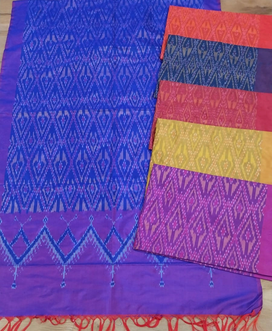 Ikkat Pure Silk Stole