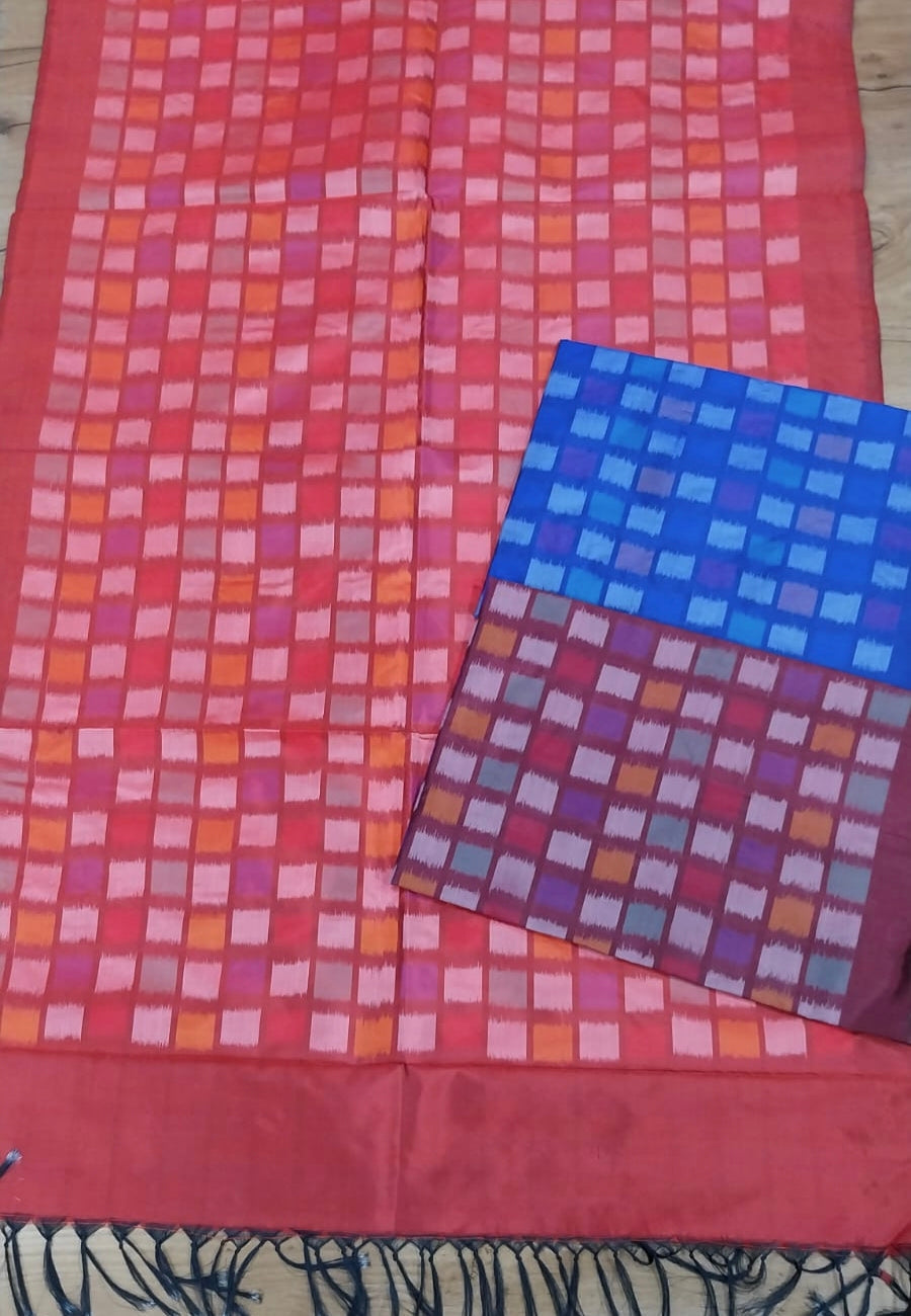 Ikkat Pure Silk Stole
