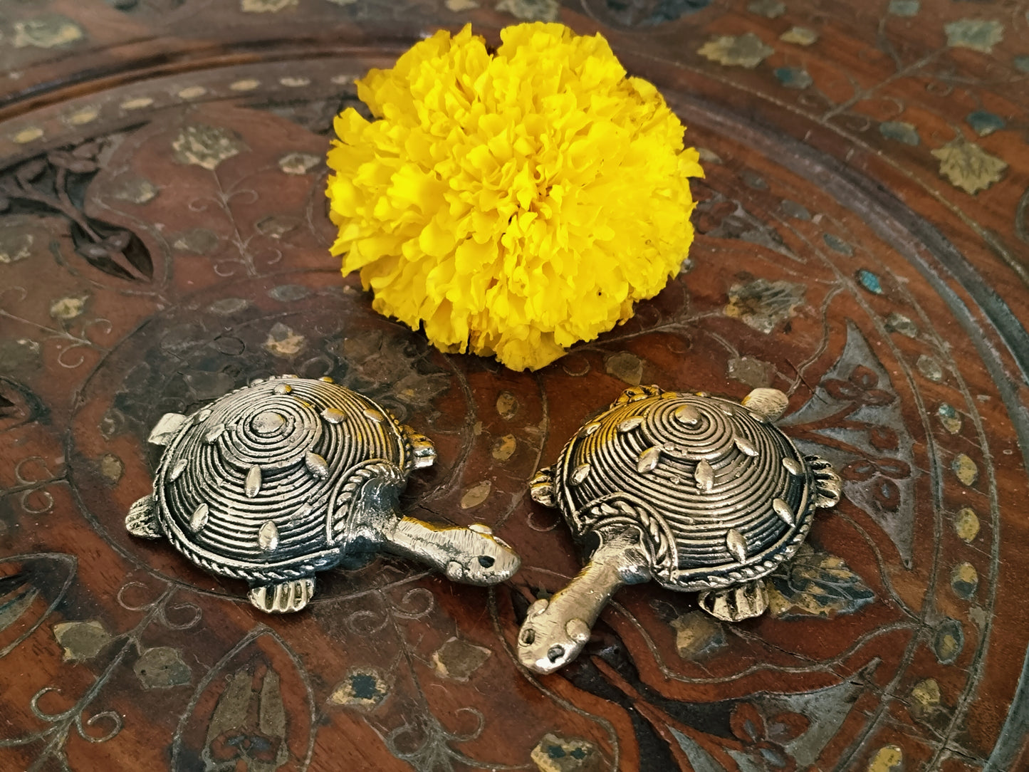 Dhokra Brass Tortoise Figurine (Pair of 2)