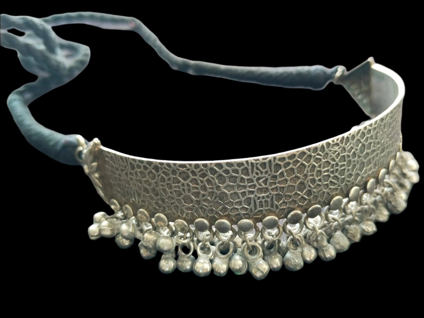 Advaita Handcrafts Brass Antique Choker Necklace - Bubbles.