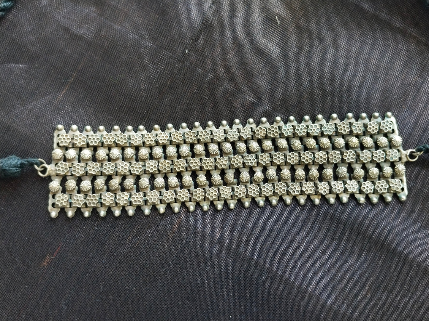 Advaita Handcrafts Indo-Western Brass Choker Necklace.