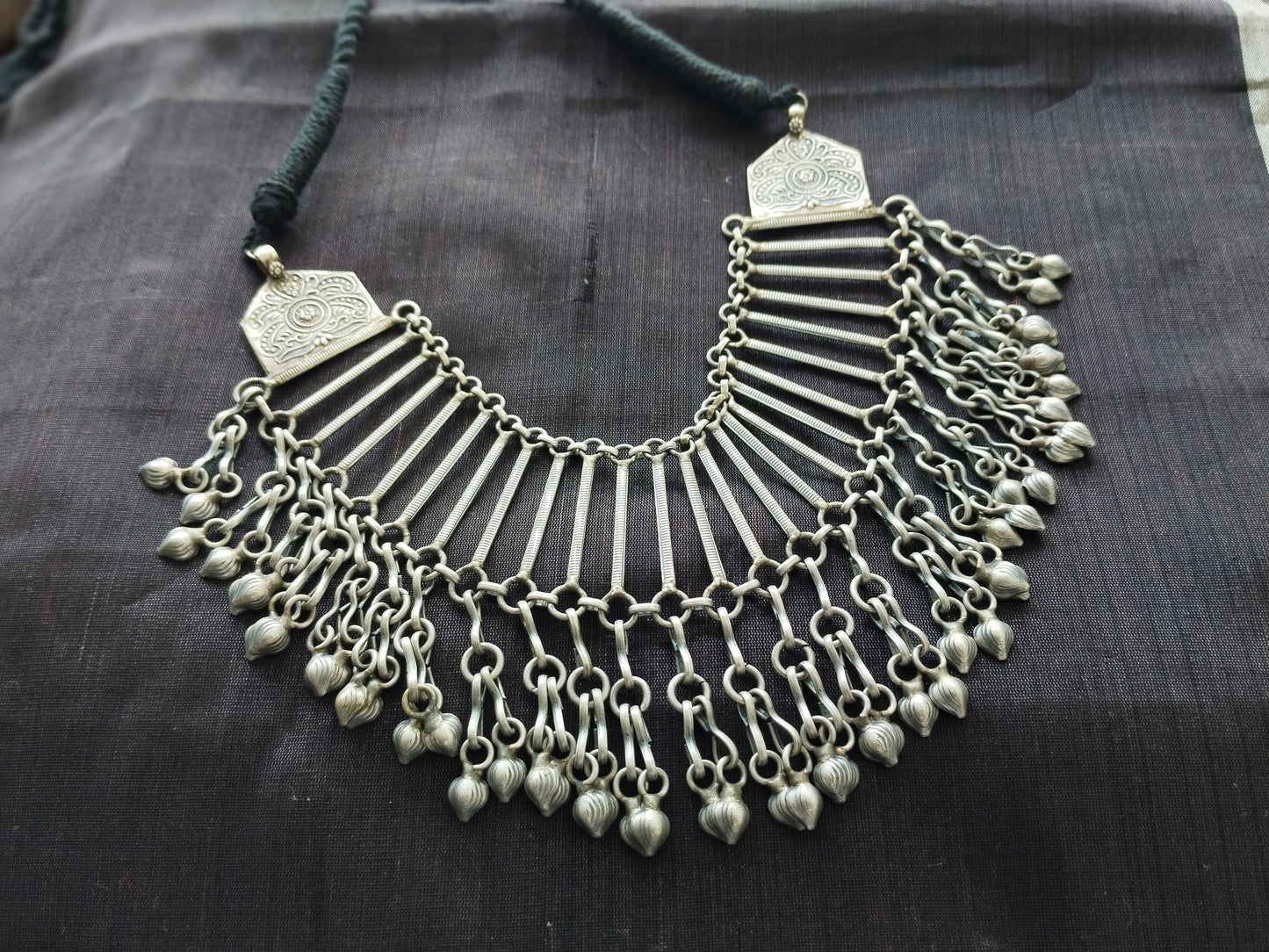 Advaita Handcrafts Heavy Antique Brass necklace - Cleopatra style.