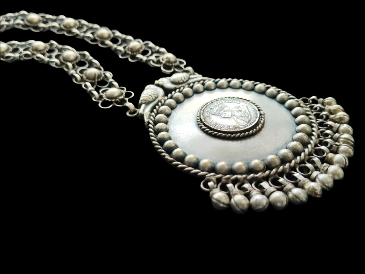 Advaita Handcrafts Antique Brass Coin Necklace - Long