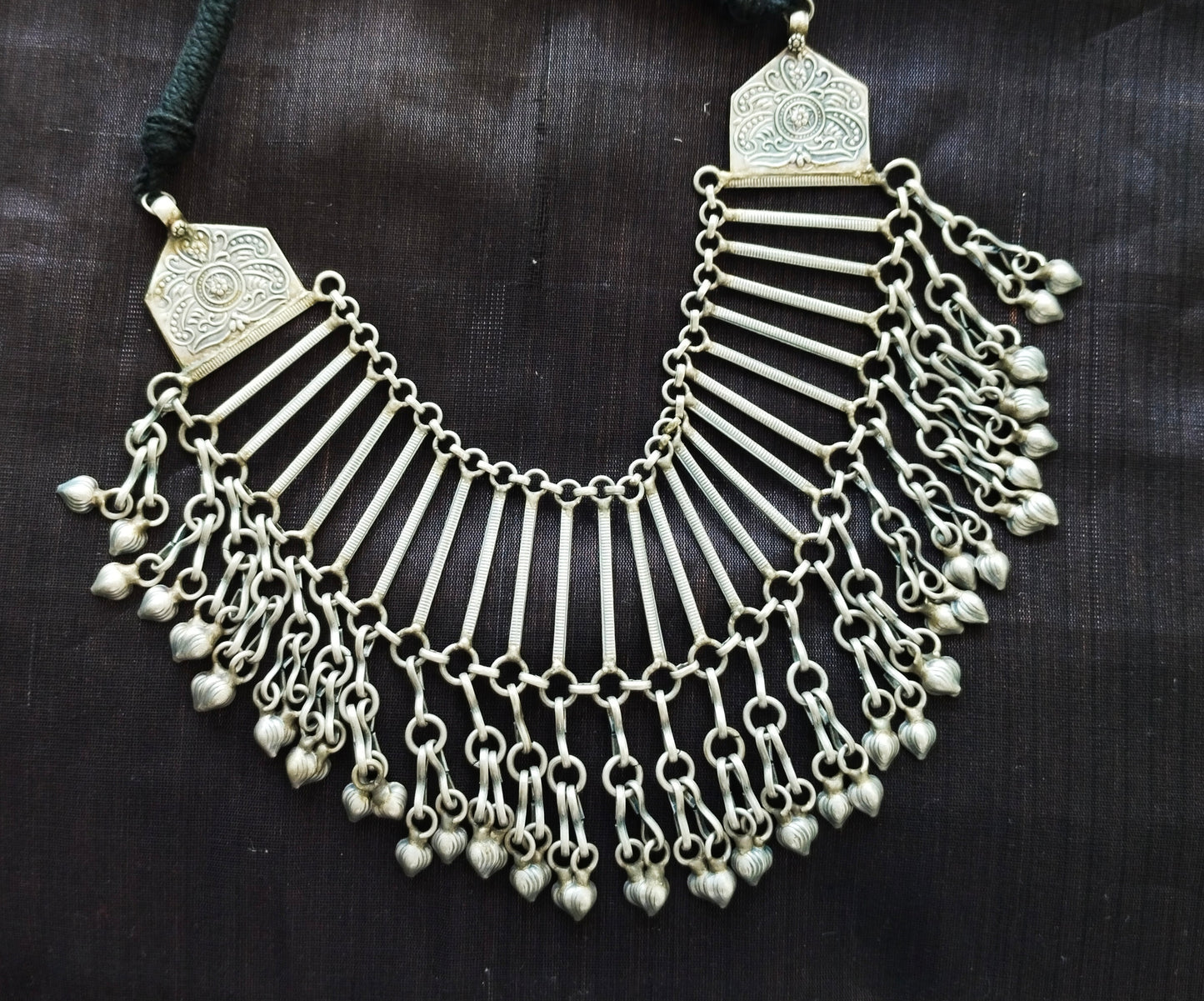 Advaita Handcrafts Heavy Antique Brass necklace - Cleopatra style.