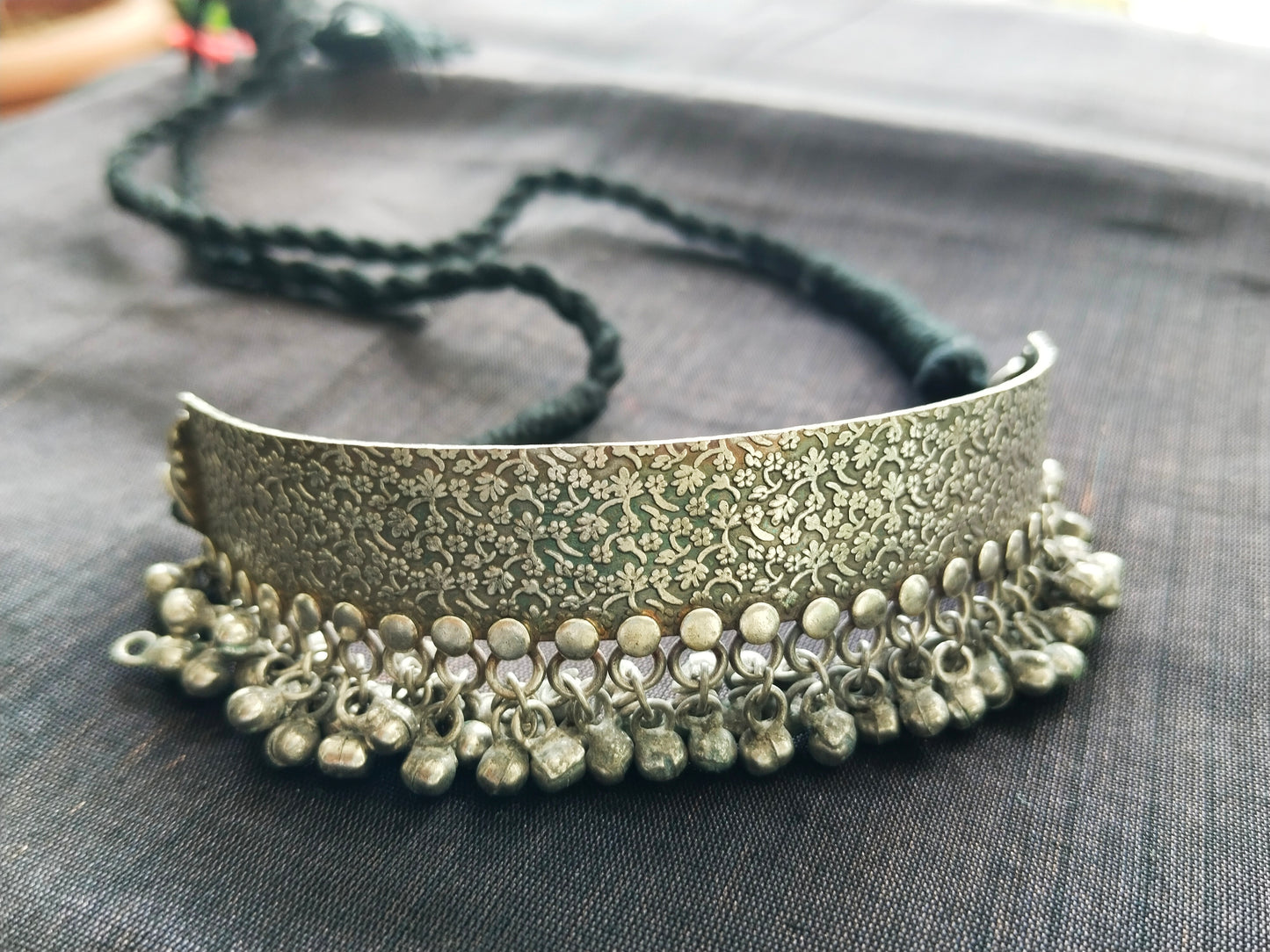 Advaita Handcrafts "Bohemian Beats: Brass Ghungroo Choker Necklace"