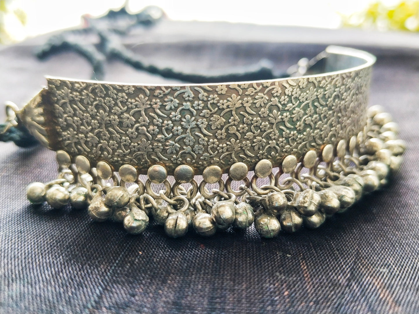 Advaita Handcrafts "Bohemian Beats: Brass Ghungroo Choker Necklace"