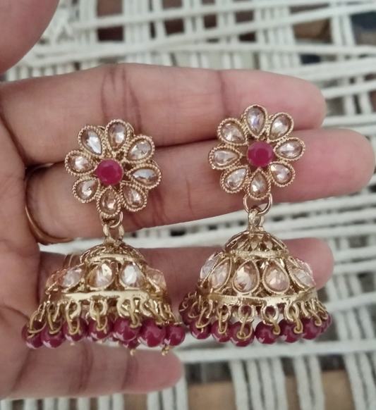 Polki Jhumkas - Click for variety.