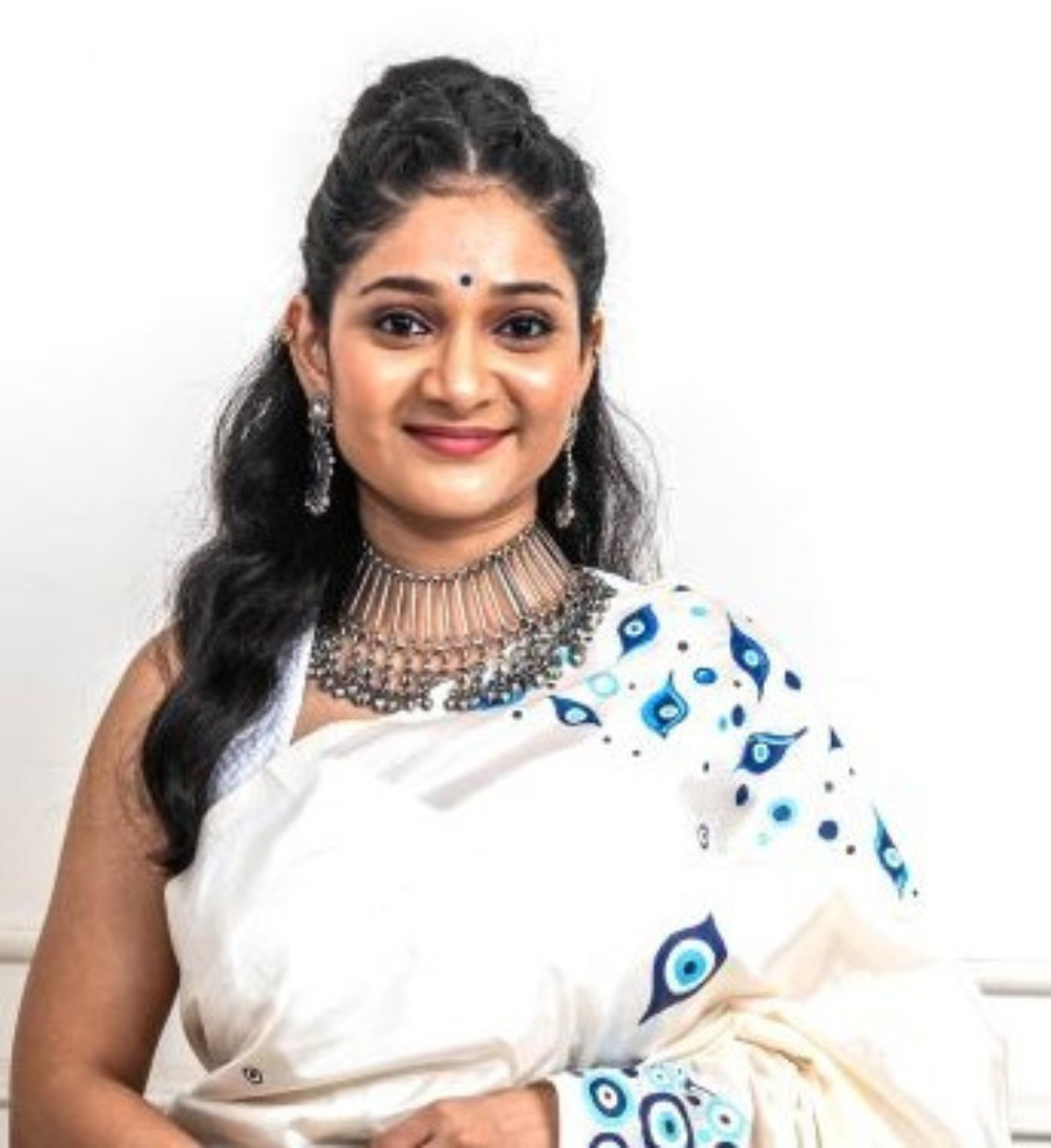 Heavy Choker Necklace With Saree Advaita Handcrafts Heavy