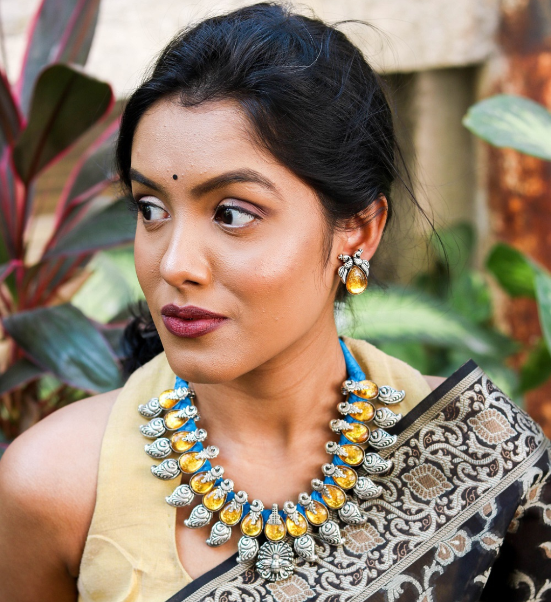 Stone German Silver Statement Set - Click for variety