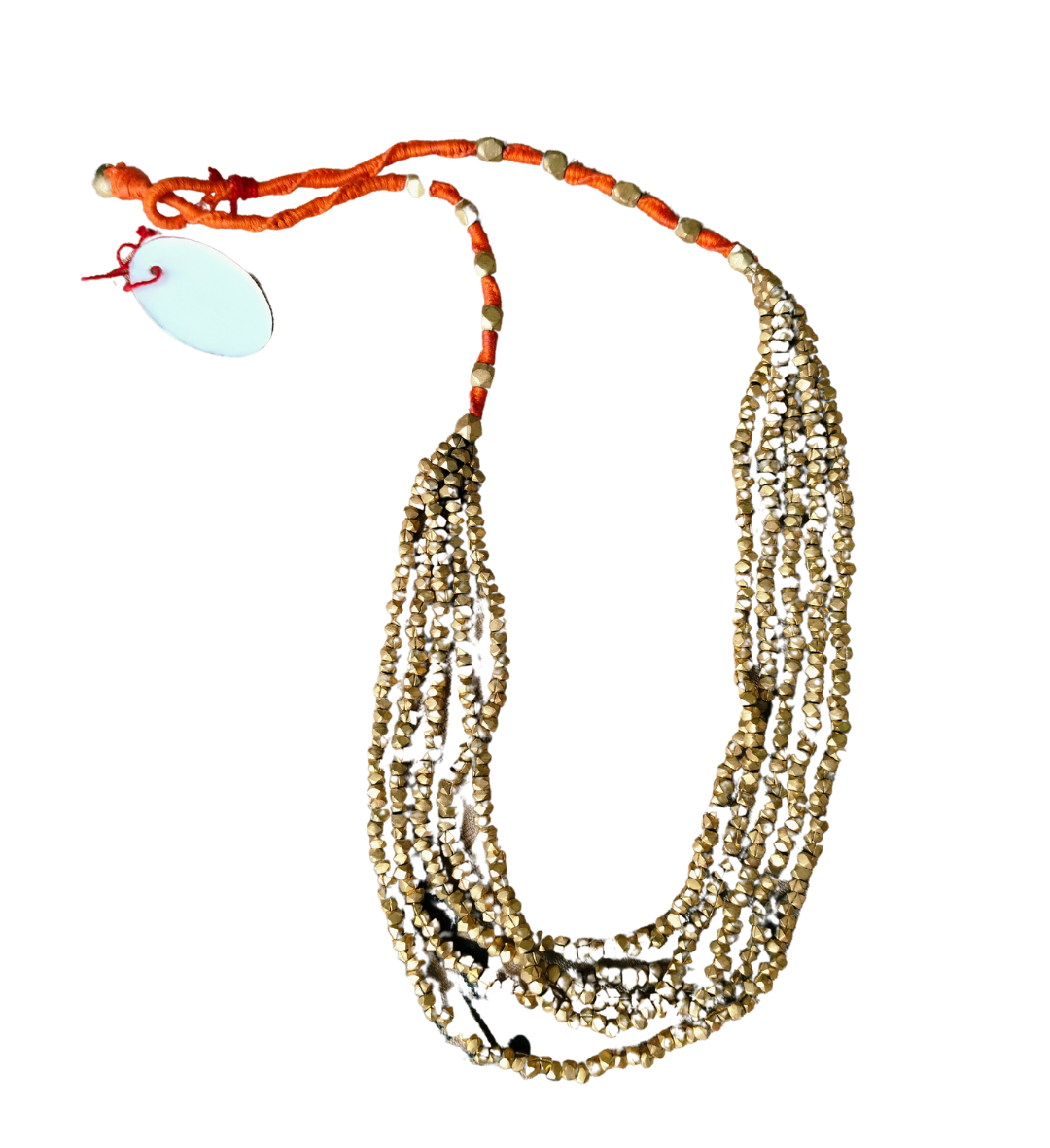 Advaita Handicrafts Ethnic Collection - Multi-Layered Brass Dhokra Necklace