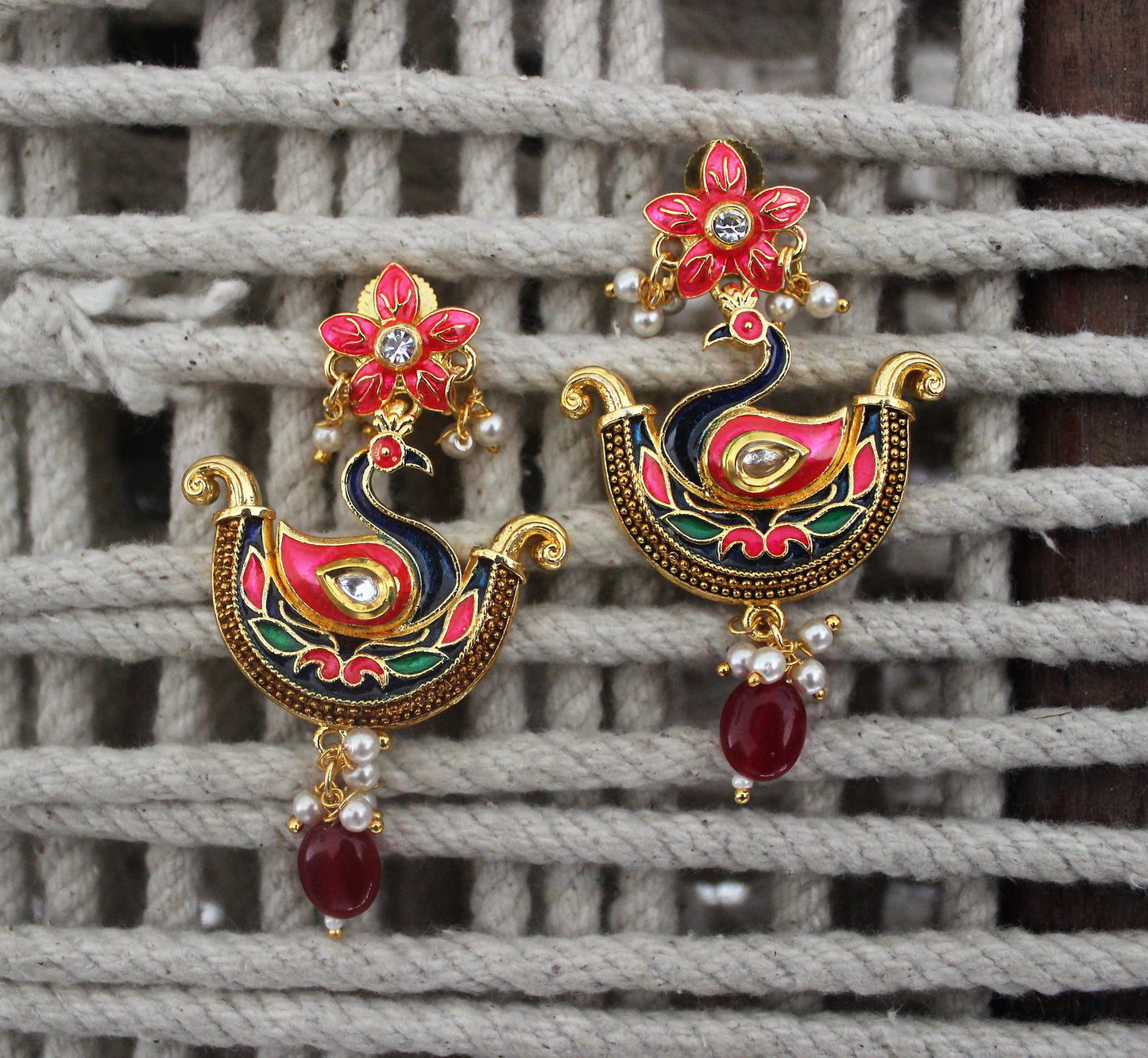 Advaita Handicrafts Polki styled Statement earrings - Click to see the entire range.
