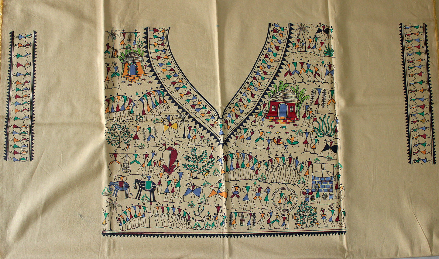 Hand painted Dress material - The Saura Life