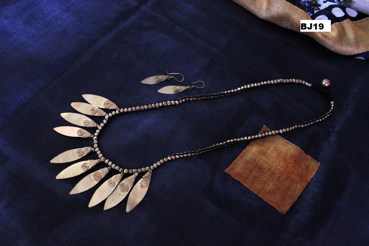 Leaf Brass Tribal Necklace Set.
