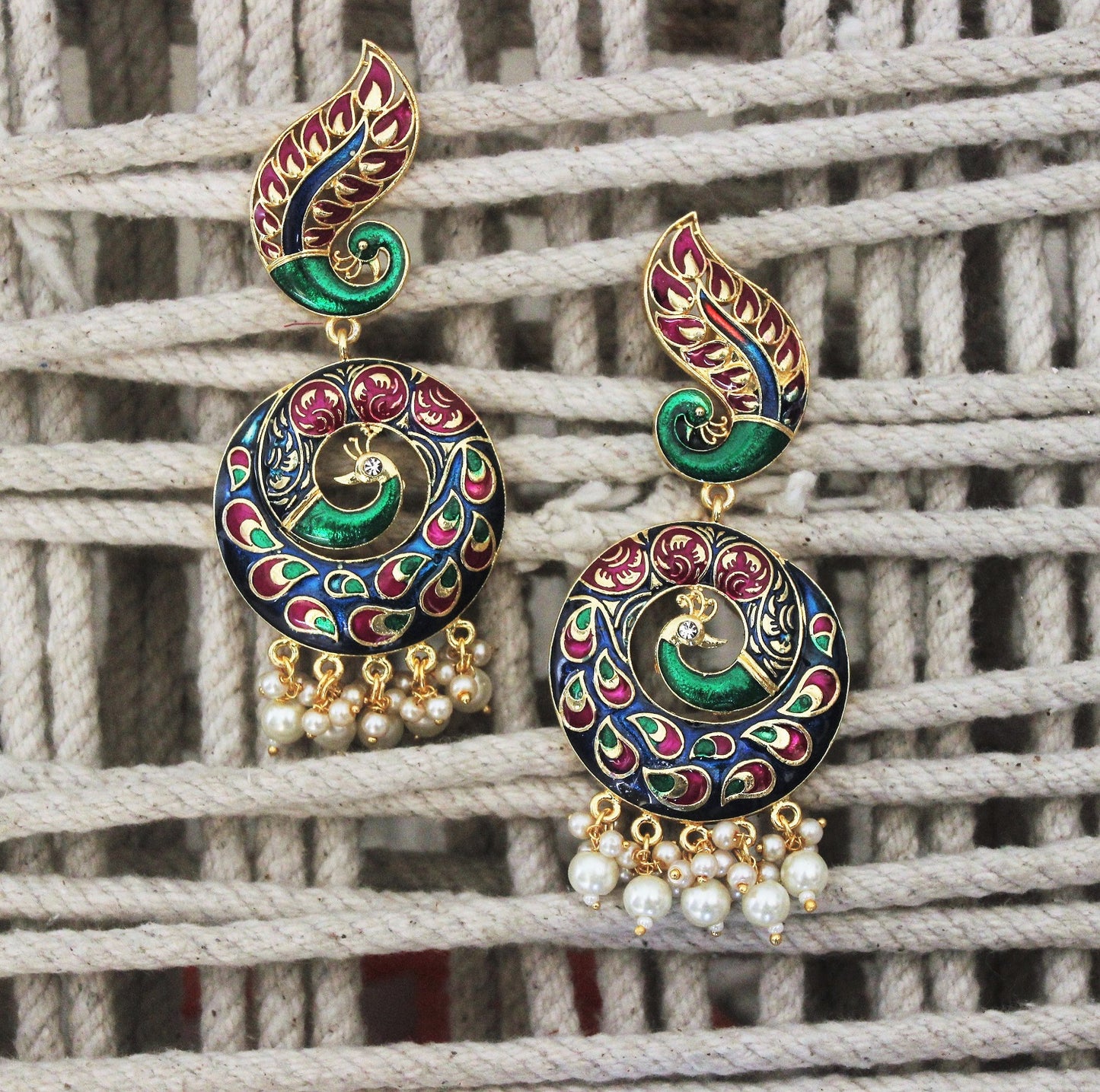 Advaita Handicrafts Polki styled Statement earrings - Click to see the entire range.