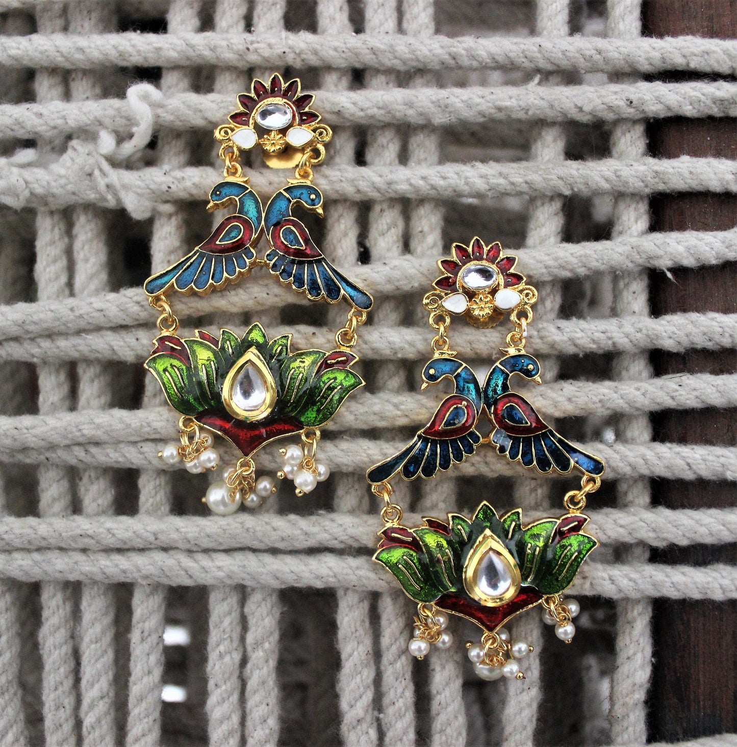 Advaita Handicrafts Polki styled Statement earrings - Click to see the entire range.