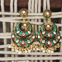 Advaita Handicrafts Polki styled Statement earrings - Click to see the entire range.