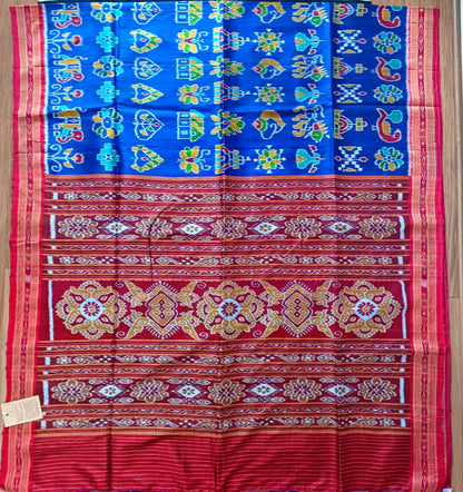 NUAPATNA NABARANGI SILK SAREE - Blue