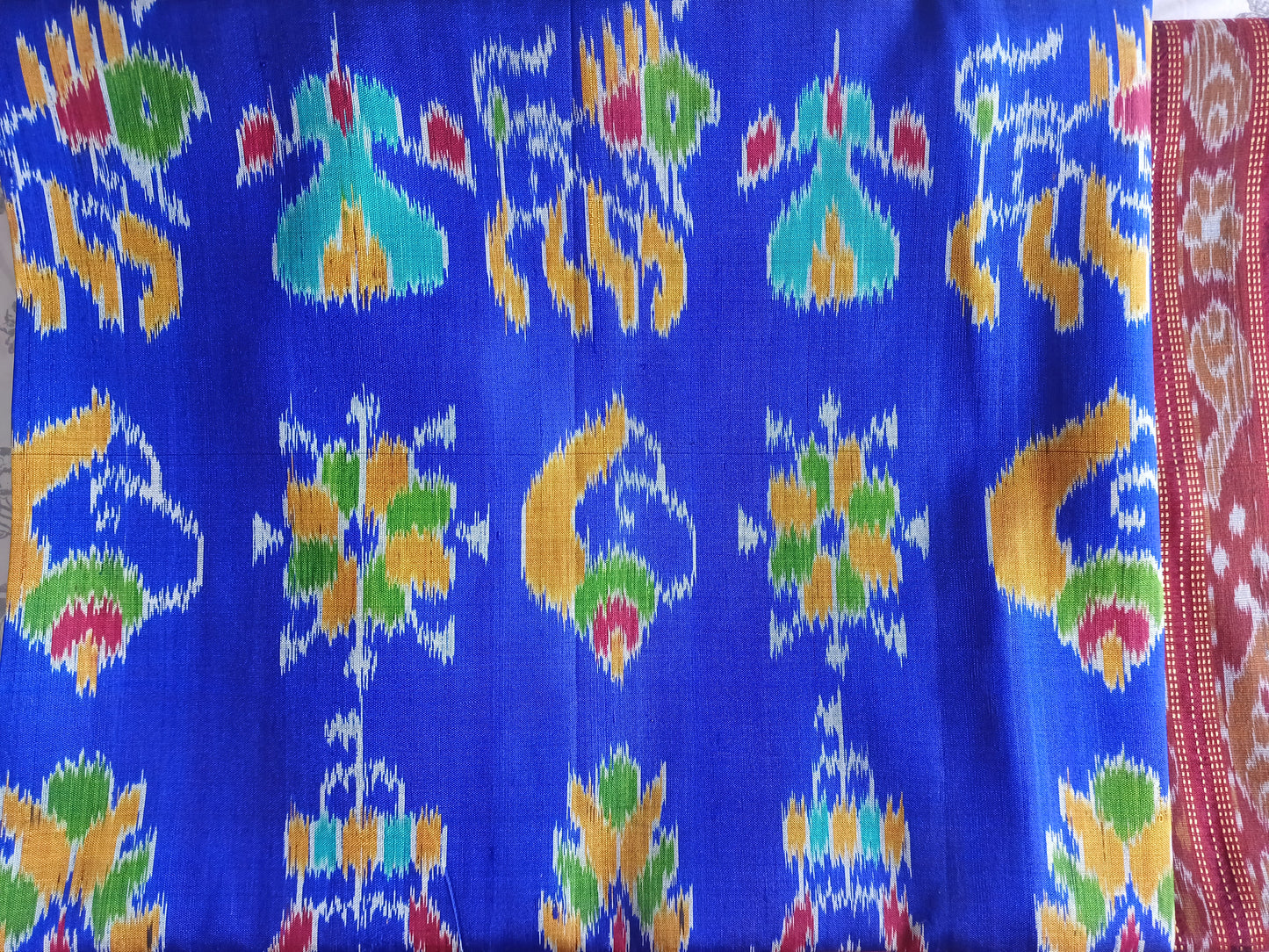 NUAPATNA NABARANGI SILK SAREE - Blue