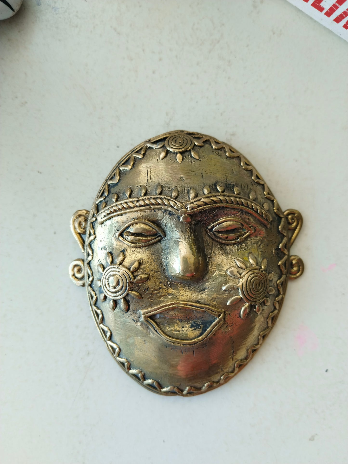 Handcrafted Tribal Man Mask – Dhokra Artstyle
