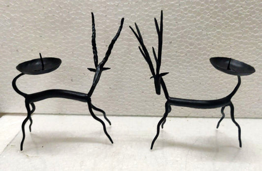 Wrought Iron Deer Diya Set of two - small