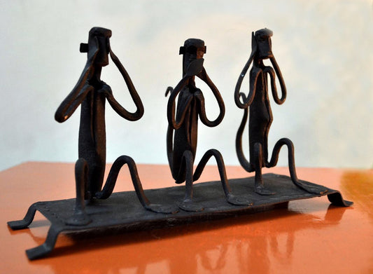 Wrought Iron Gandhiji's 3 Monkeys
