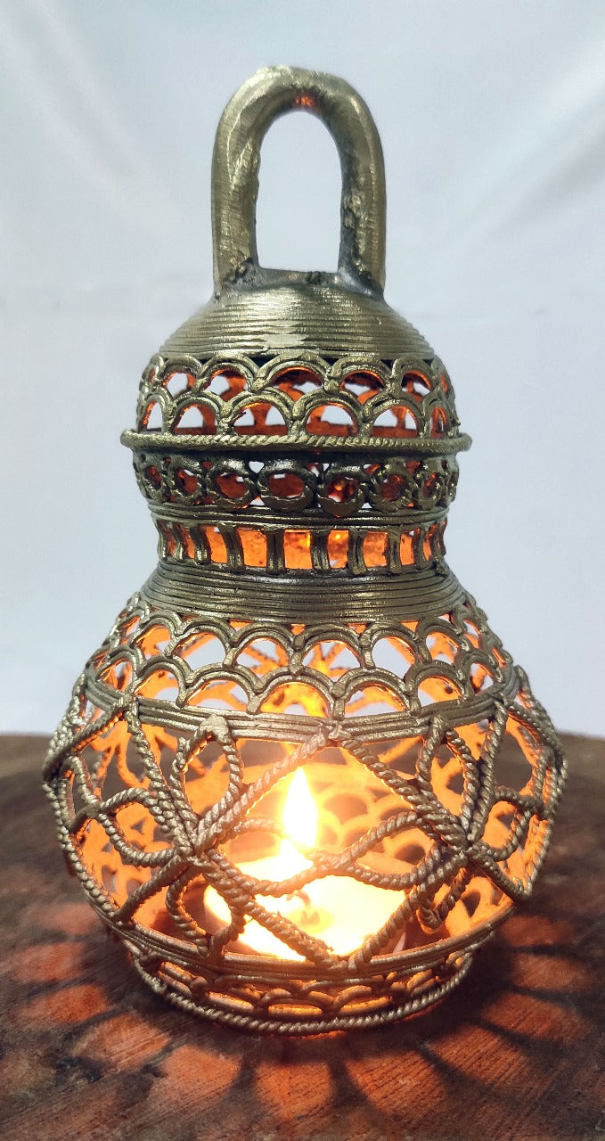 Dhokra Art Tea Lights - Lantern