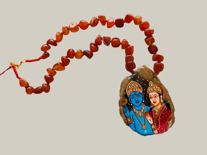 Advaita Handcrafts - Radha Krishna Hand-painted Necklaces