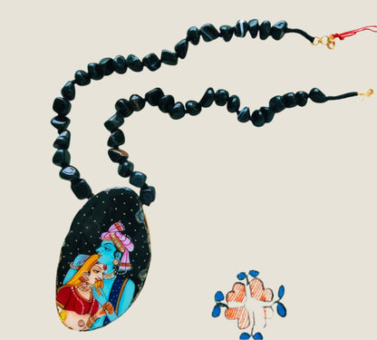 Advaita Handcrafts - Radha Krishna Hand-painted Necklaces