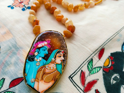 Advaita Handcrafts - Radha Krishna Hand-painted Necklaces