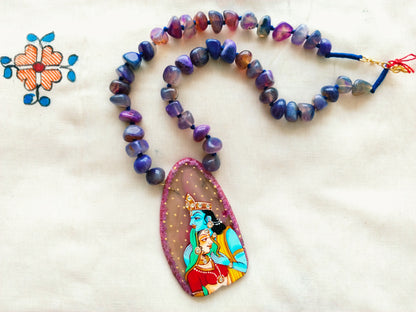 Advaita Handcrafts - Radha Krishna Hand-painted Necklaces