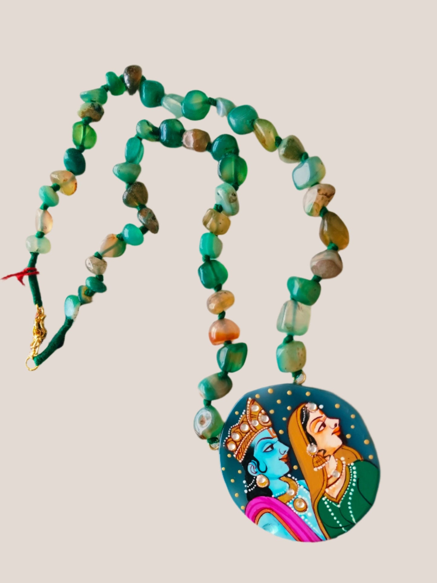 Advaita Handcrafts - Radha Krishna Hand-painted Necklaces