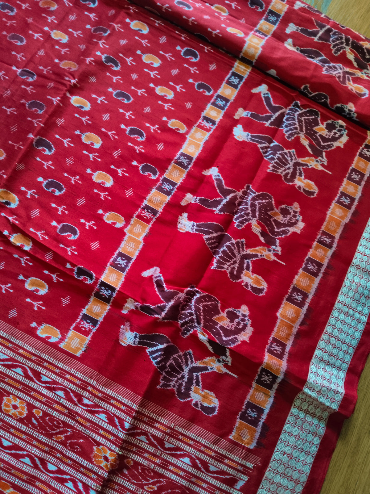 Sambalpuri Pure Silk Ikkat Dancer High-end Designer Saree