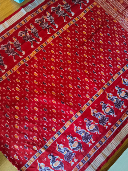 Sambalpuri Pure Silk Ikkat Dancer High-end Designer Saree