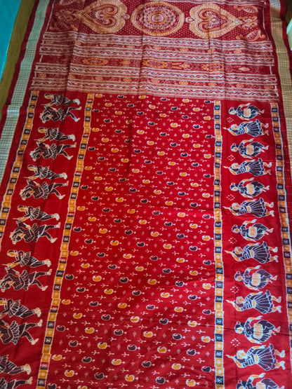 Sambalpuri Pure Silk Ikkat Dancer High-end Designer Saree
