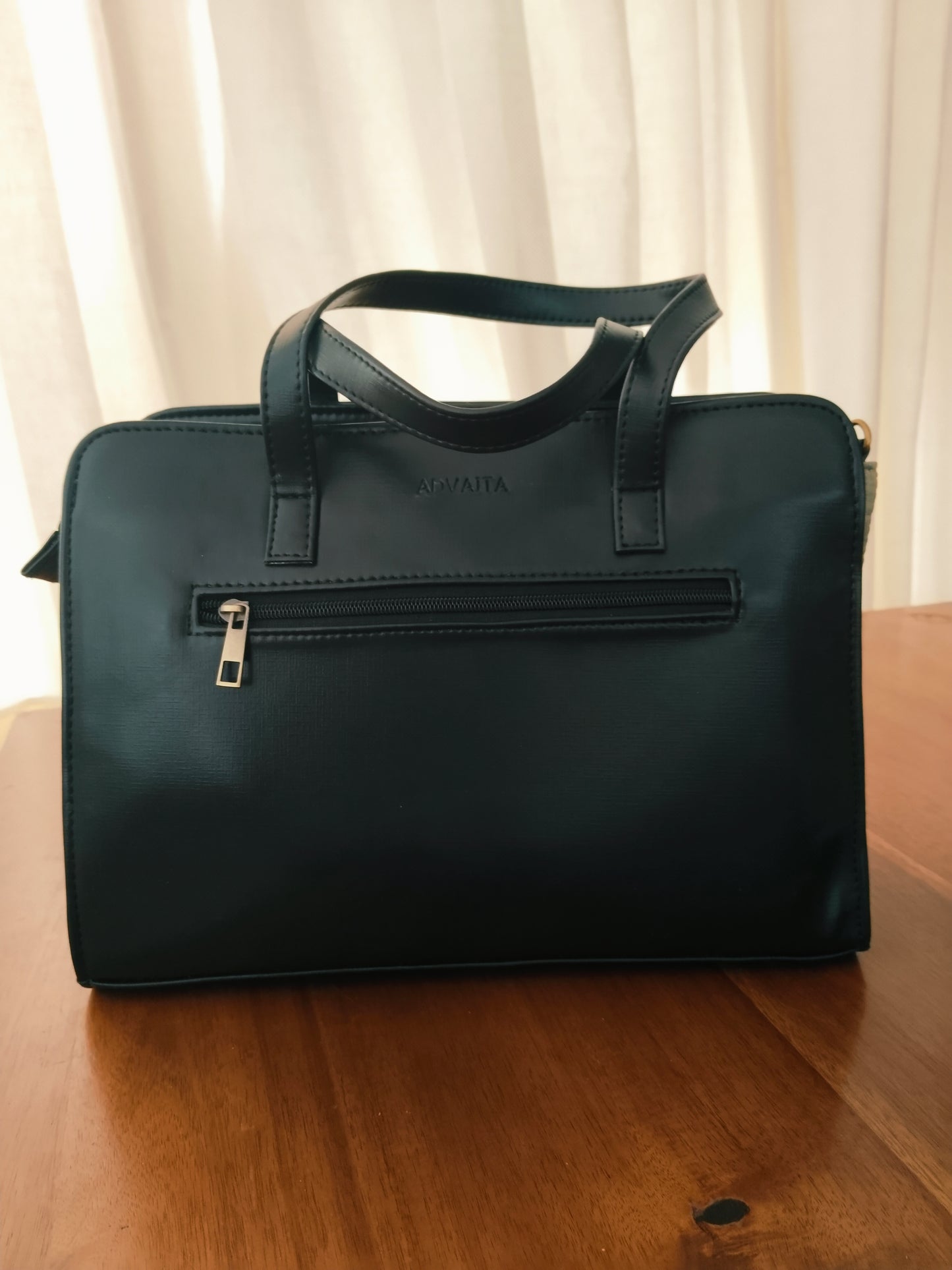 Hand-painted Panel Shoulder Bag - Black