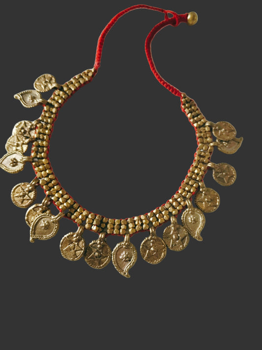 Handcrafted Antique Gold Ghungroo Choker Necklace