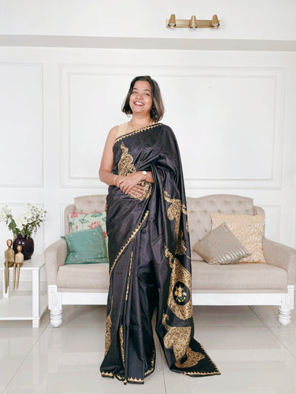 Silk Kairi Saree in Red