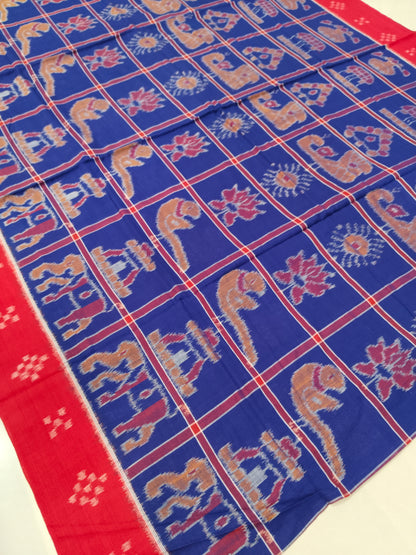 Traditional Nabakothi Single Ikkat Saree - Blue