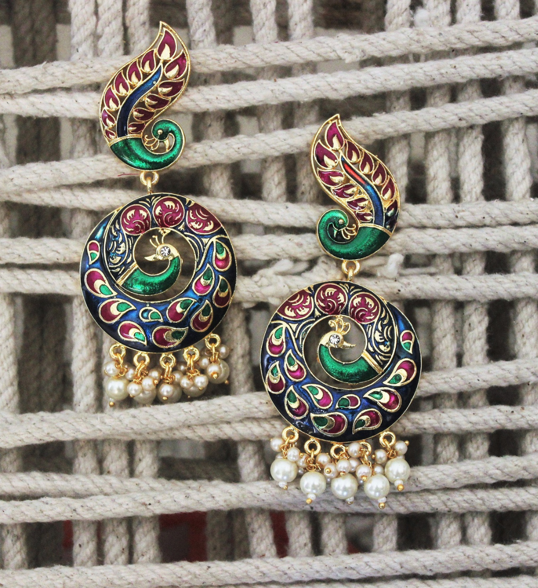 Advaita Handicrafts Polki styled Statement earrings - Click to see the entire range.