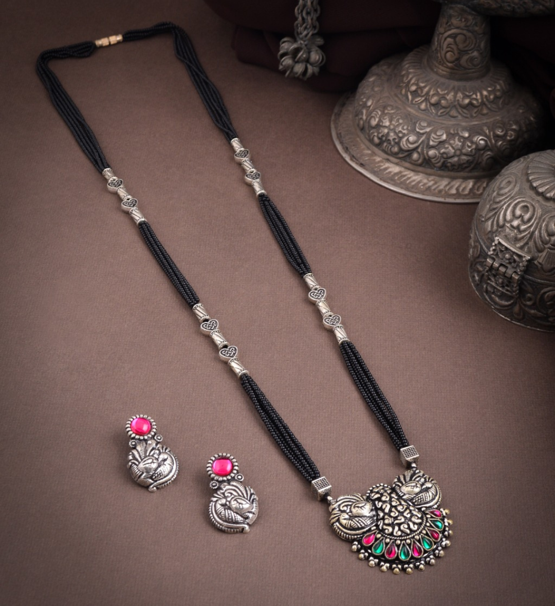 German Silver Oxidized Mangalsutra sets - Click for variety.