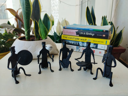 Wrought Iron Musician Showpiece Set - Bastar Craft
