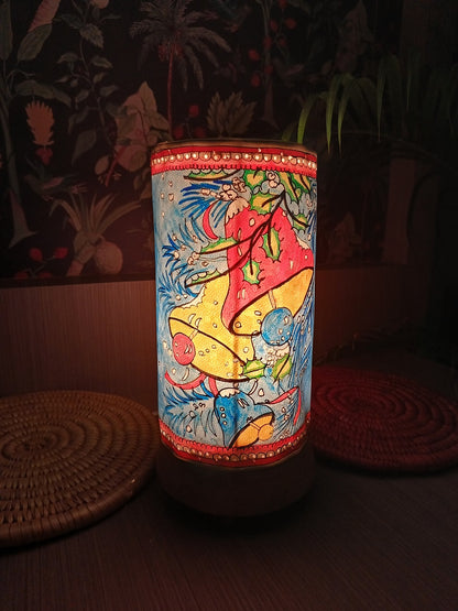 Christmas themed hand-painted leather lamps - Click for variety