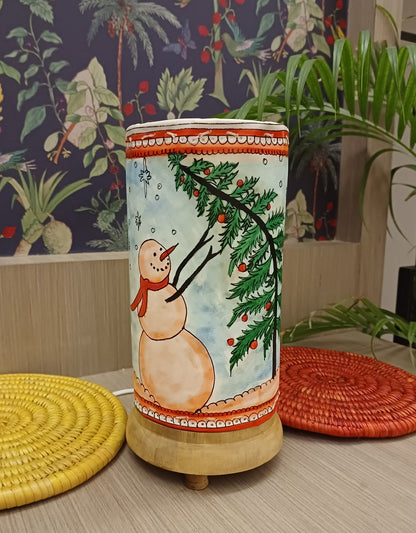 Christmas themed hand-painted leather lamps - Click for variety