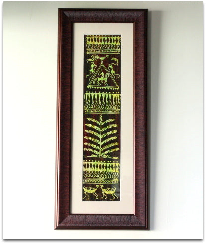 Vertical Dhokra panel frame - 20 inches / 9 inches
